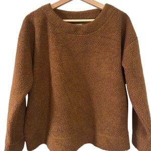 J. Crew Warm‎ Brown Crew Neck Sweater vintage fleece size M